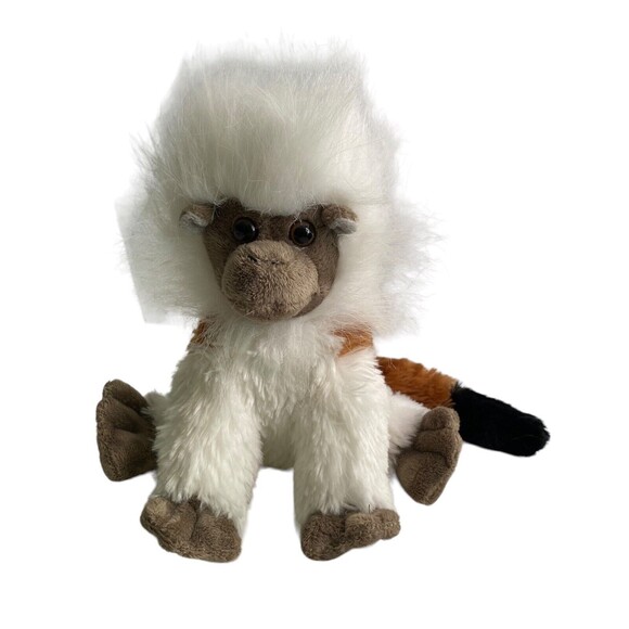 FIESTA Cotton Top Tamarin Monkey Furry Plush Soft Stuffed Animal Toy 8" - Picture 9 of 9